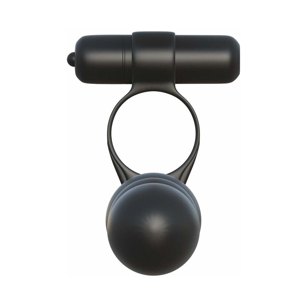 Fantasy C-Ringz Posable Partner Double Penetrator Vibrating Cockring Black