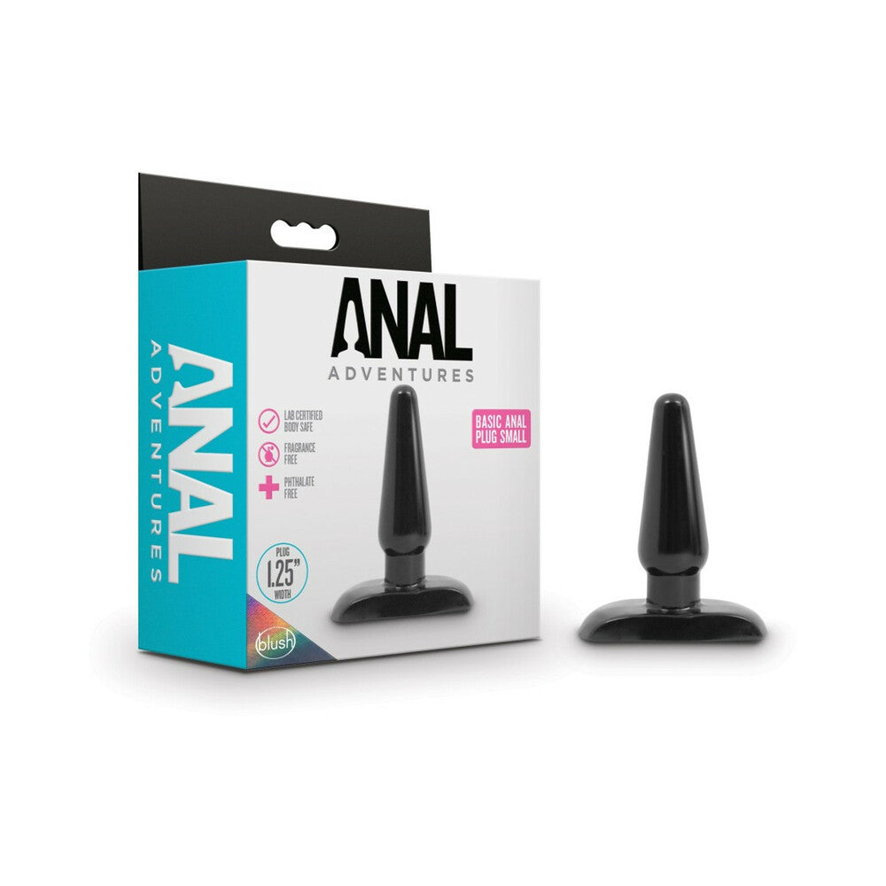 Anal Adventures Basic Anal Plug Small Black-0