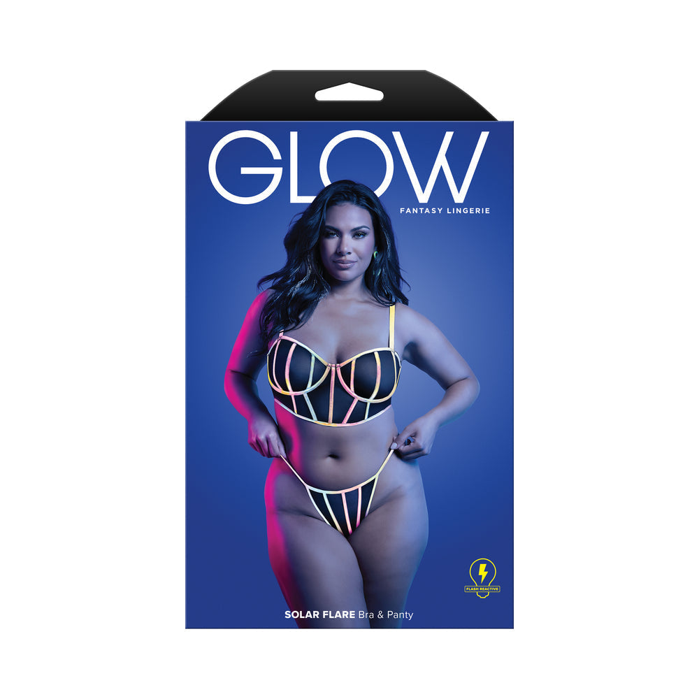 Fantasy Lingerie Glow Solar Flare Underwire Bra & Panty Queen Size-0